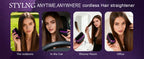 Mini Hair Straightener Rechargeable Portable Hair Straightener Brush Rechargeable Fast Heating Hot Portable Travel for Women