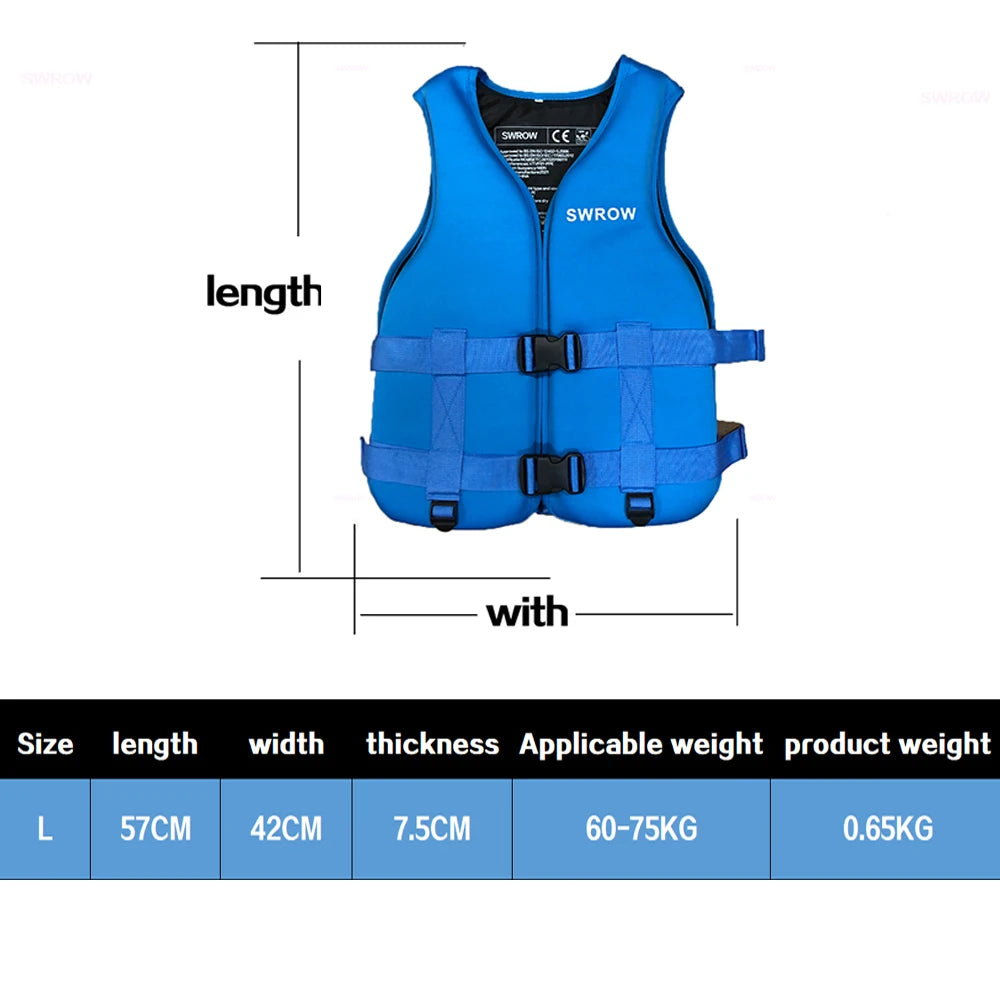 Neoprene life jacket the fishing vest water jacket sport adult children life vest clothes swim skating ski rescue boats drifting