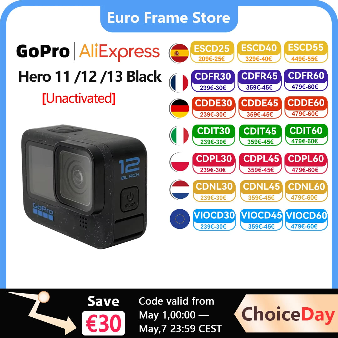 GoPro HERO 11/12/13 Black Action Camera HyperSmooth6.0 5.3k60fps Video 27MP helmet Sport Camera GoPro Hero 11/12/13 Black Main image