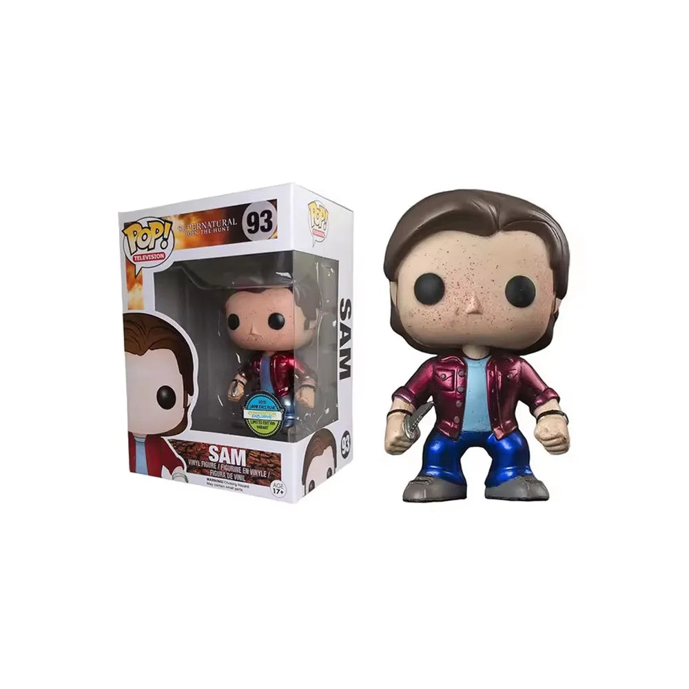 Funko Pop Supernatural Sam #93 Dean #94 Castiel #95 Charlie Crowley Bobby Singer Action Figure Toys POP-SPN Vinyl Doll Kids Gift