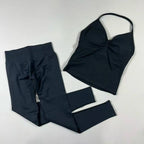 UETEEY Seamless Gym Set Women Tank Tops High Waist Scrunch Yoga Leggings Fitness Clothes Workout Sets Gym Suit Activewear