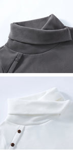 2026 New Men's White Turtleneck Sweater, British-style Black Pullover, Asian Sizes M-4XL. Gray Sweaters