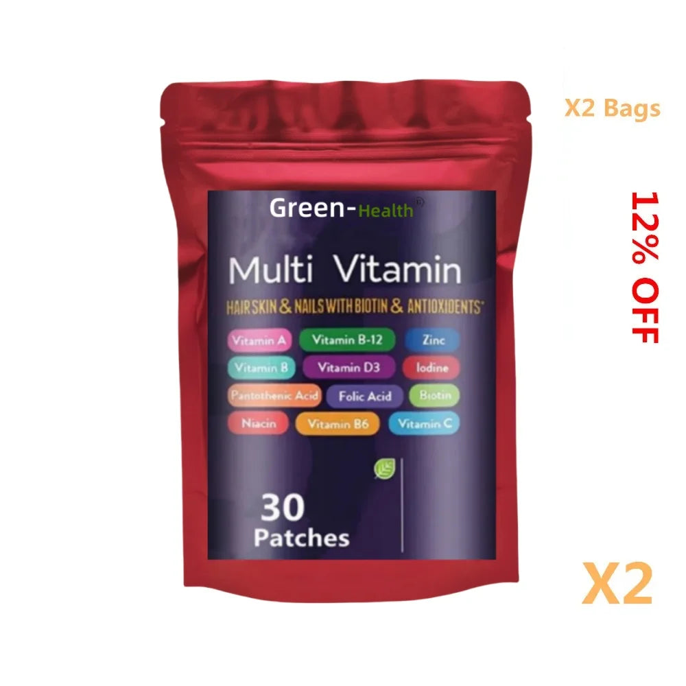 Multivitamin Patches - Packed with Vitamins & Minerals, Boosts Energy, Supports Immune System, Offers Antioxidant Benefits.