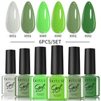 LILYCUTE 6PCS Gel Nail Polish Set Summer Neon Nail Gel Kits For DIY Nail Vernis Semi Permanent UV Lamp Gellak Nail Varnish Set