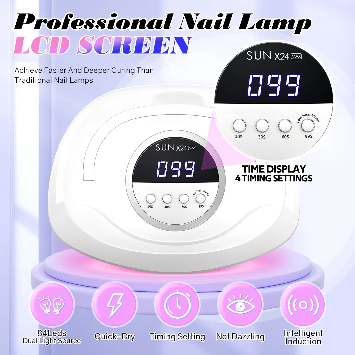 380W UV LED Lamp for Nail  84 LEDs Nail Dryer with Auto Sensor Quick-drying Manicure Lamp for Curing Nail Polish Nail Art Tools Secondary image