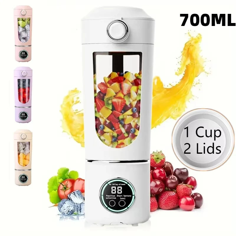 New Portable Juice Maker Blender for Shakes Smoothie 700ML Durable Juicer Steel Blades 2 In 1 Blender Bottle Smoothie Portable Main image