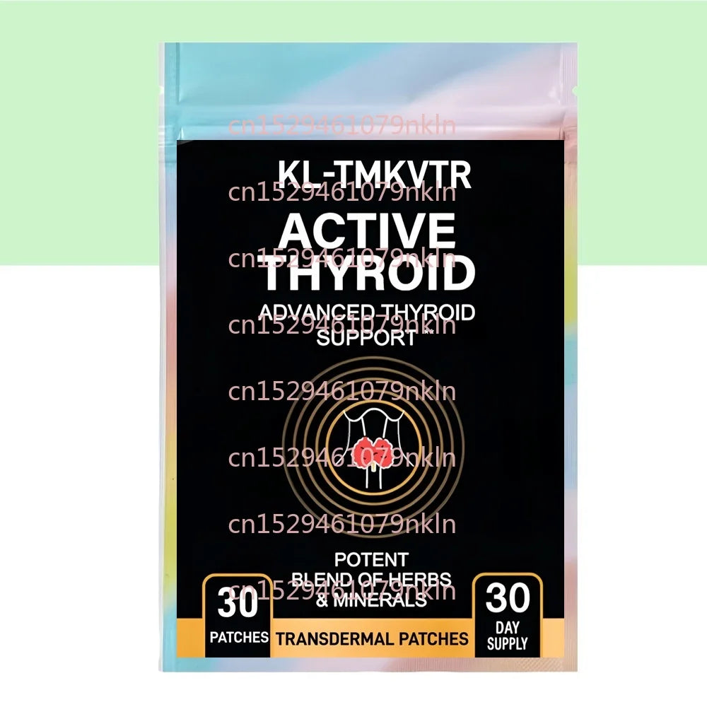 30 Patches Thyroid Support Transdermal Patches With Iodine, Selenium, Magnesium, Zinc, Vitamin B12 for Optimal Health Main image