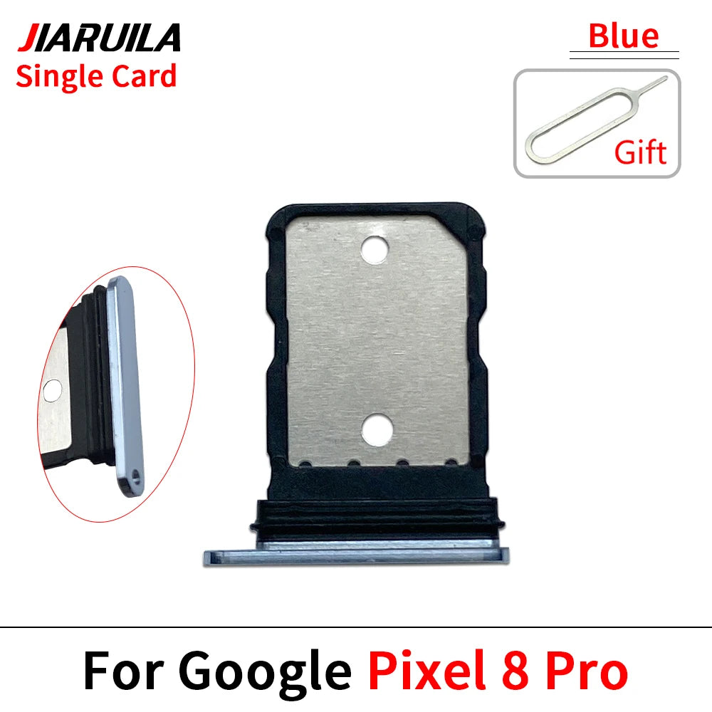 SIM Card Tray Holder For Google Pixel 8 8A 8 Pro Sim Single Card Tray Holder Adapter Chip Drawer Socket Accessories Parts