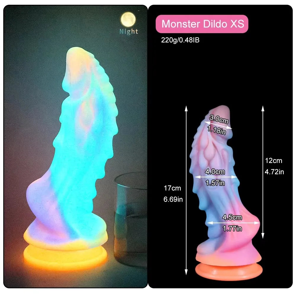 Luminous Animals Dildos Horse Realistic Dog Dildo For Women Horse Penis Monster Dragon Anal Dildos Beautiful Women Men Sex Toys