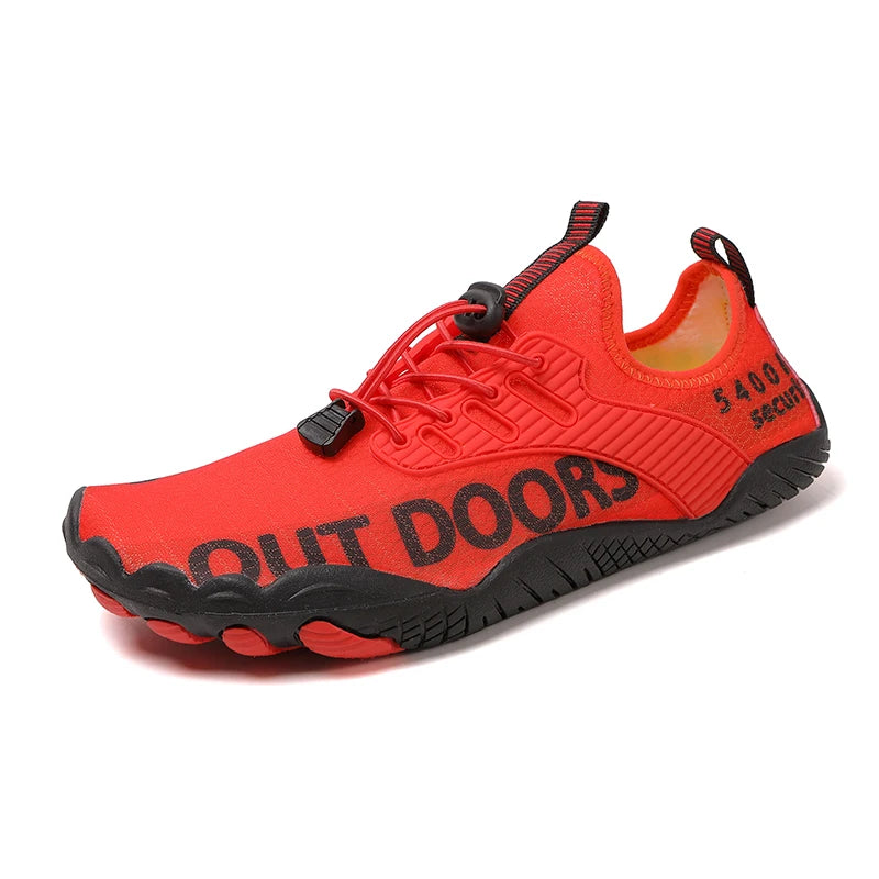 Men Water Sports Shoes Quick Dry Non-Slip Five Finger Shoes Outdoor Wading Swimming Barefoot Aqua Shoes Lightweight Sneakers