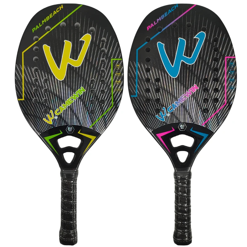 3K Camewin Beach Tennis Racket Full Carbon Fiber Rough Surface Outdoor Sports Racket For Men Women Adult Tennis Racket The New