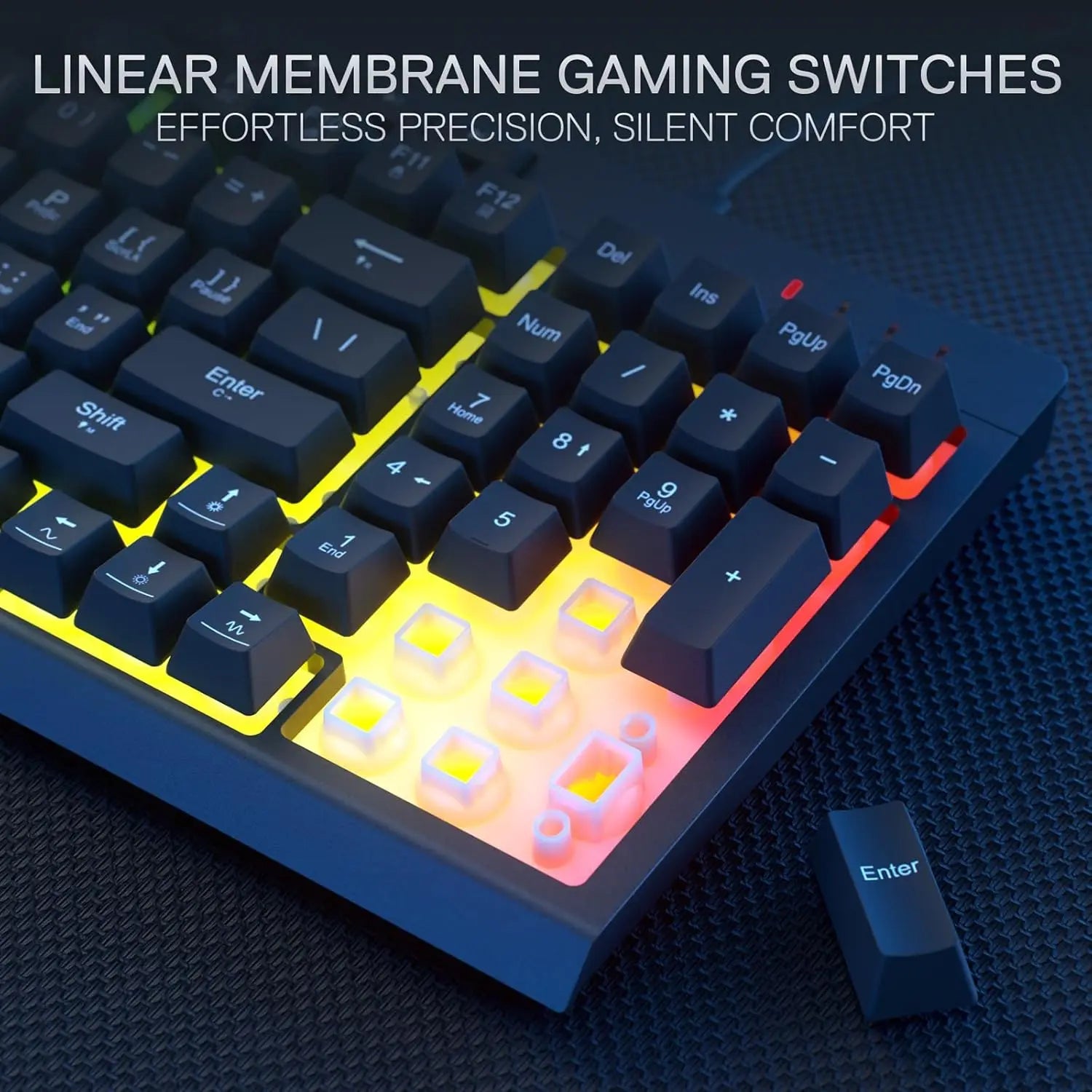 Redragon S141 Gaming Keyboard & Mouse Combo,K515 Wired RGB Membrane Keyboard and 10000 DPI Wired M616 Gaming Mouse Bundle