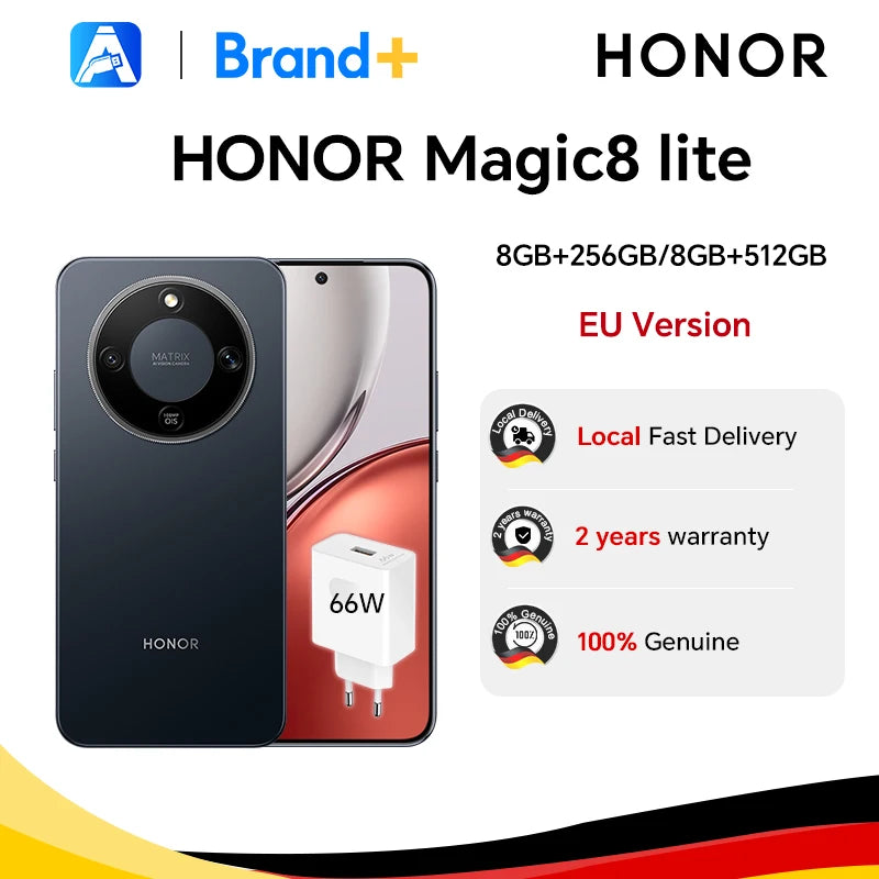 HONOR Magic8 lite 5G, EU Version,5G Smartphone, 7500mAh Battery ,108MP Main Camera, 6.79'' AMOLED Display, Triple Resistant Main image