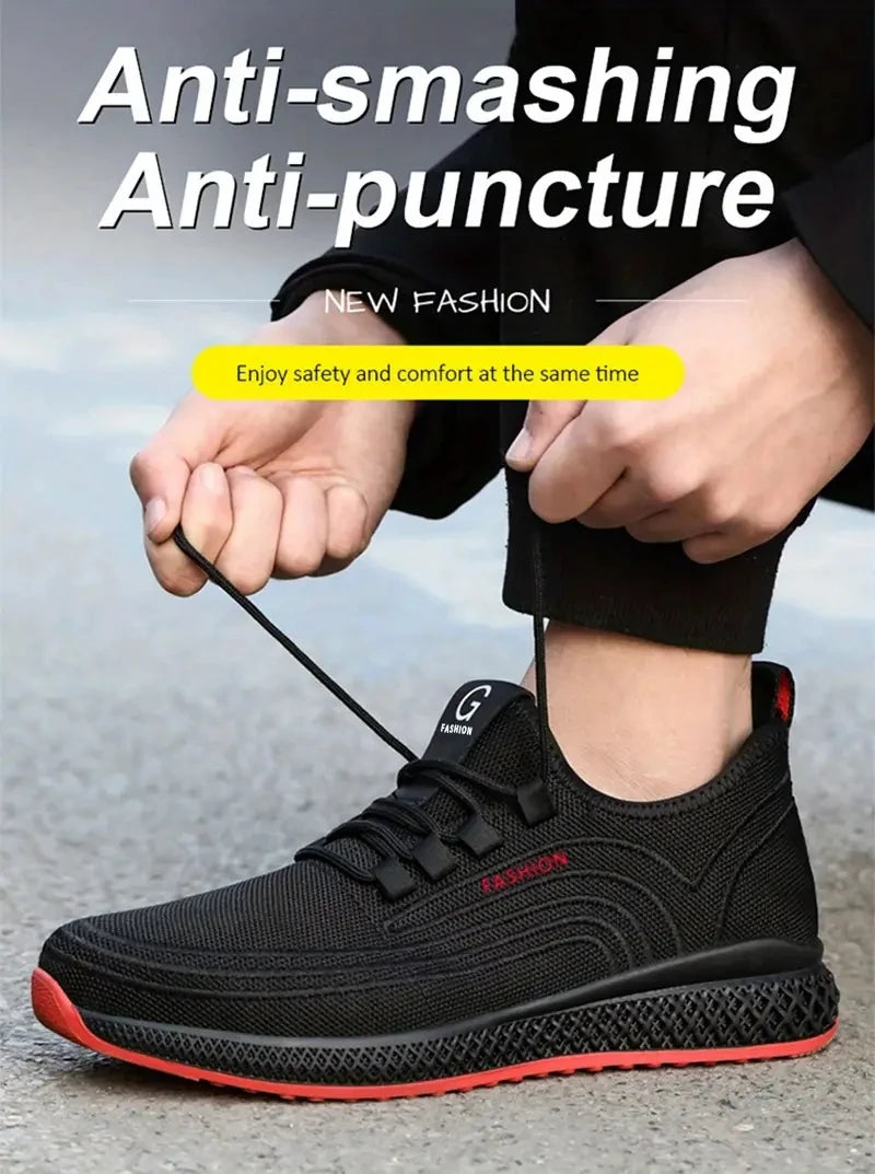Puncture Proof Breathable Work Safety Boots Anti-stab Safety Shoes Men Steel Toe Shoes Man Construction Work Shoes Protective Sh