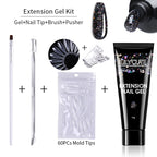 LILYCUTE 15ml Extension Gel Nail Polish Set Quick Nail Prolong With Extend Mold Nail Tips Acrylic Solution Manicure Tools Kit
