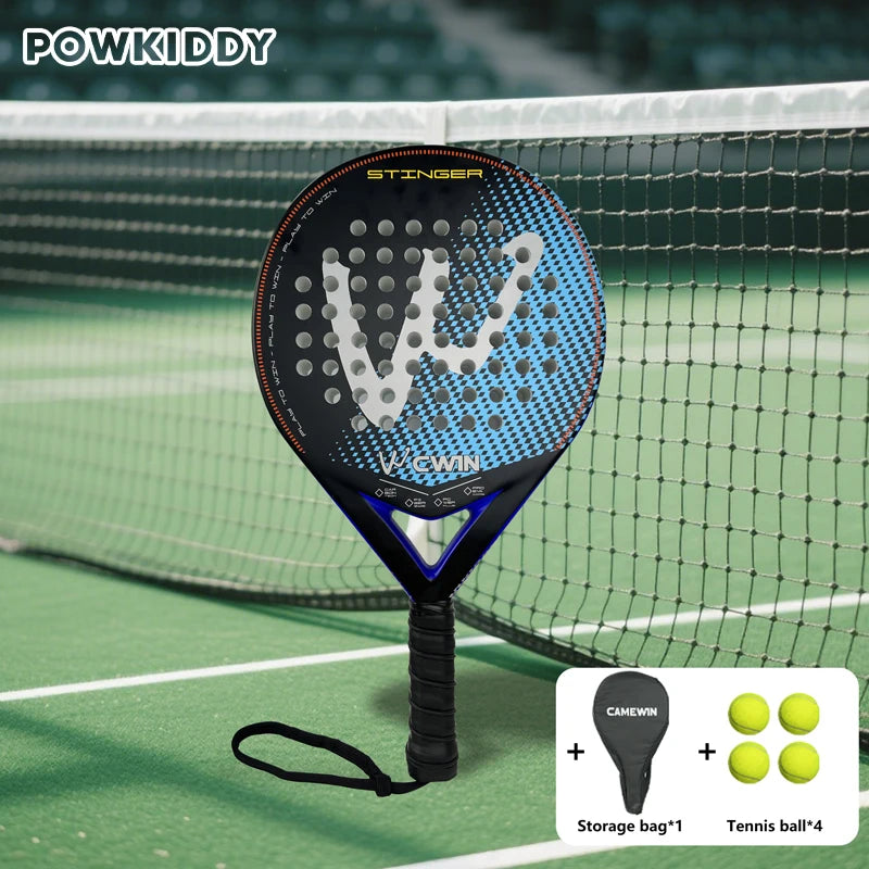 Padel Racket | Carbon Fiber Surface | with EVA Memory Flex Foam Core | Lightweight Padel Tennis Racquets | Paddle Tennis Racket