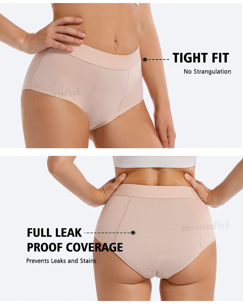 3PCS/Lot Menstrual Panties Woman Very Abundant Flow Menstruation Underwear High Waist Leak Proof Period Panties for Girls Set