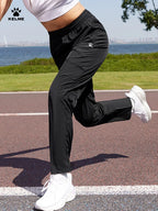 KELME sports pants women thin section summer straight thin casual black running fitness pants