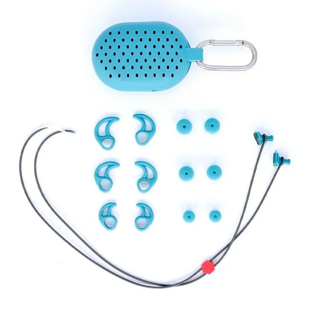 Swimming Ear Plugs for Adults, 3 Pairs Waterproof Reusable Silicone Swim Earplugs with Removable Cord,Perfect for  Water Sports