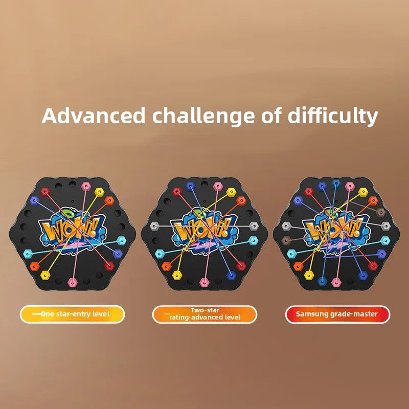 Kids Rope Knots Puzzle Board Game Color Line Twisted Connected Ropes Logic Thinking Table Game Parent Child Interactive Toy Secondary image