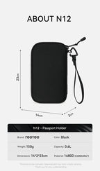 ReeYee N12 Passport Holder Wallet, Travel Organizer for Cards Tickets, Water-Resistant Scratch-Resistant Essential Wallet Pouch