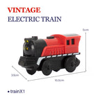 Electric Train Locomotive Magnetic Car Diecast Slot Fit All Brand Wooden Train Track Railway For Kids children's Toy W02