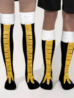 Funny Crazy Chicken Feet Socks Unisex - Novelty Knee-High Socks Funny Gift