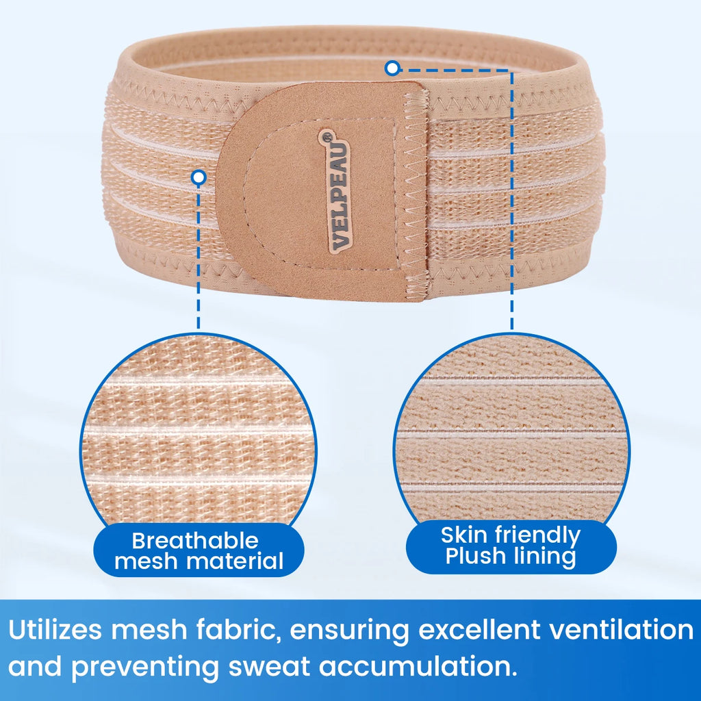 VELPEAU Baby Umbilical Hernia Belt, Newborn Belly Button Navel Band with 3 Compression Pads, Abdominal Binder Support for Infant