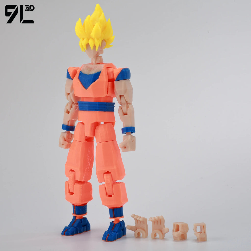 9L3D Printed Dragon Ball Son Goku Vegeta Beerus Frieza Anime Lucky13 Dummy13 Titan13 Action Figures Multi-Jointed Movable Toys