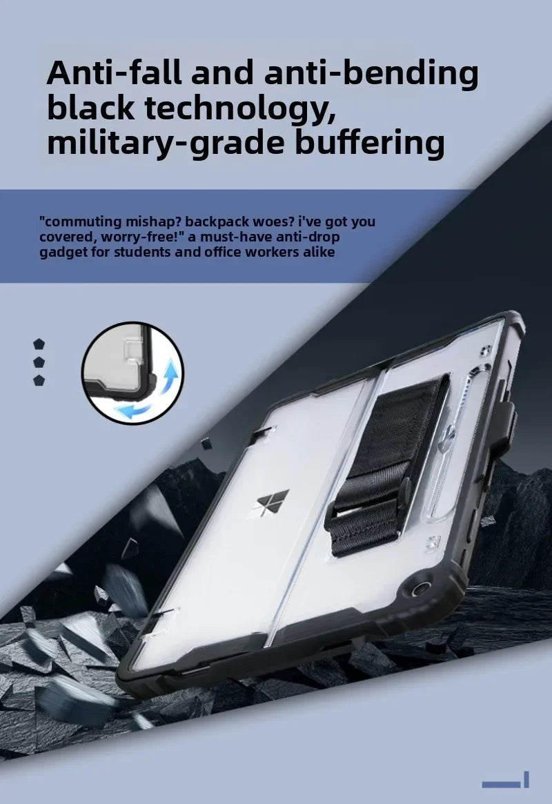 Acrylic Transparent Protective Case for 12 Inch Microsoft SurfacePro12 Tablet (2025) – Shockproof, Anti-Drop,with Shoulder Strap