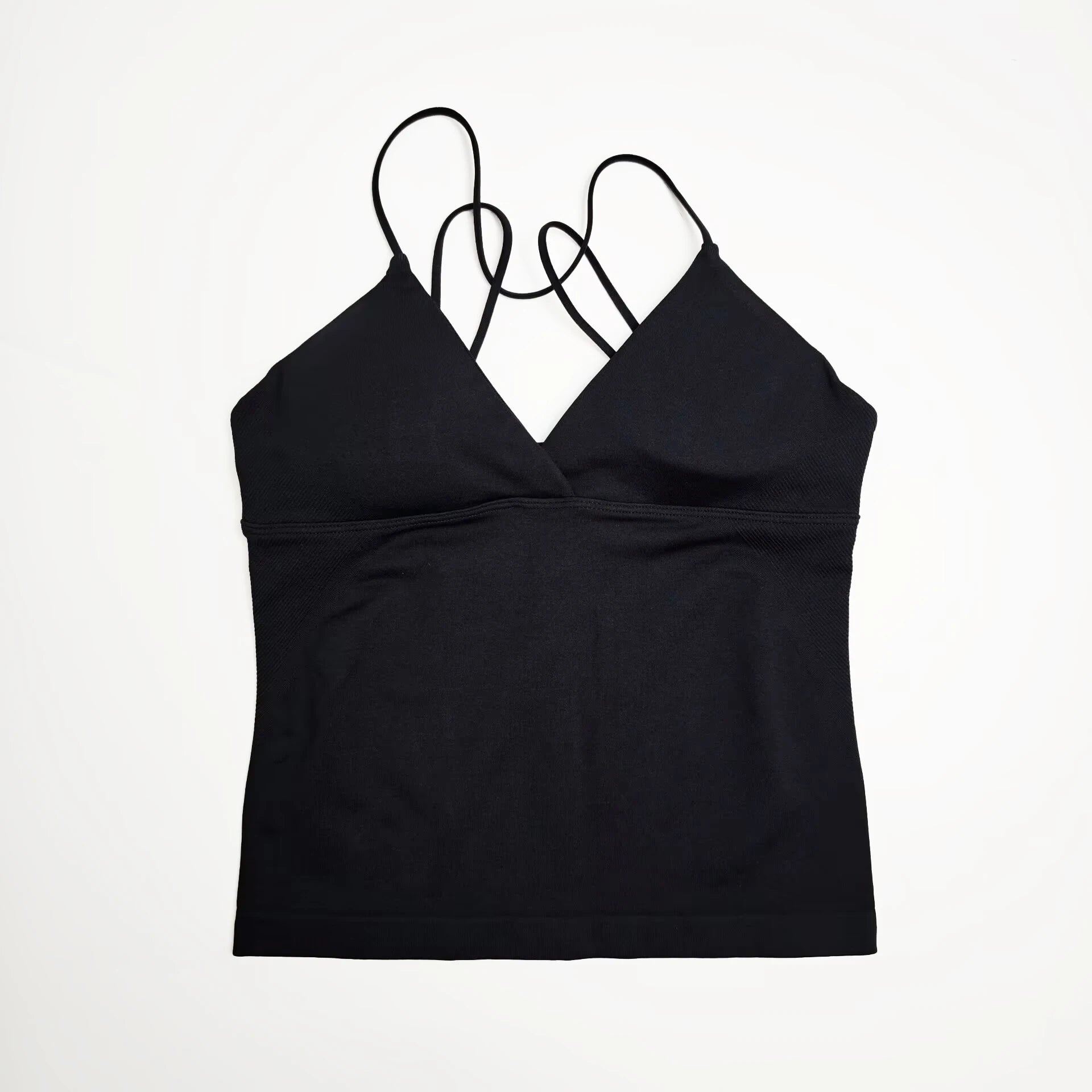 NCLAGEN Vision Twist Front Longline Top Women's Seamless Thin Straps Yoga Gym Workout Vest Running Tank Tops Fitness Clothing
