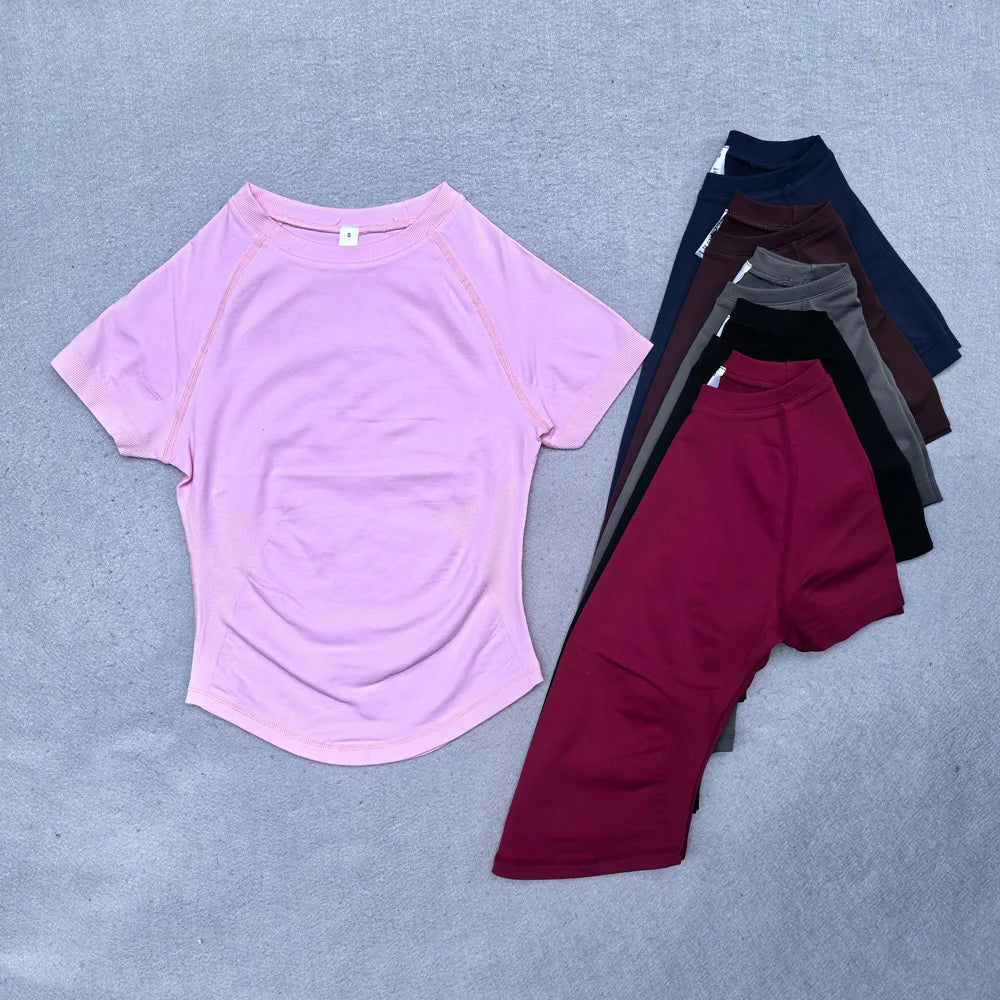 Df Impact Short Sleeve Top Women Workout Top Gym Crop Top Light Weight Yoga Shirt Longline Sports T Shirts Fitness Activewear Main image