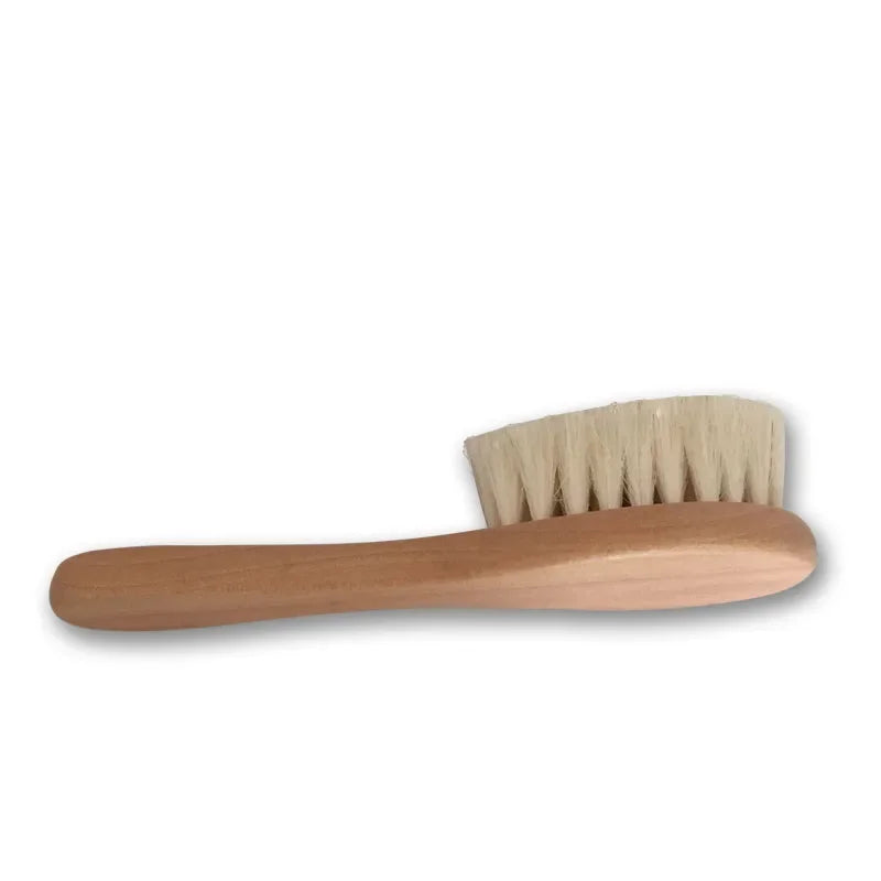 2pcs/ Set Newborn Hair Brush Comb Natural Wool Wooden Hairbrush Baby Kit Pure Natural Safety Material For Your Baby's Health Secondary image