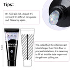 LILYCUTE 15ml Extension Gel Nail Polish Set Quick Nail Prolong With Extend Mold Nail Tips Acrylic Solution Manicure Tools Kit