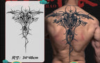 Magic Juice Ink Waterproof Tattoo Stickers Full Back Large Size Herbal Juice Temporary Tattoos Men Body Art Dragon Tiger