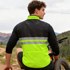 WOSAWE Cycling Windbreaker Men Packable Windproof Reflevtive Jacket Running Biking Hiking Riding Wind Coat MTB Bicycle Jersey