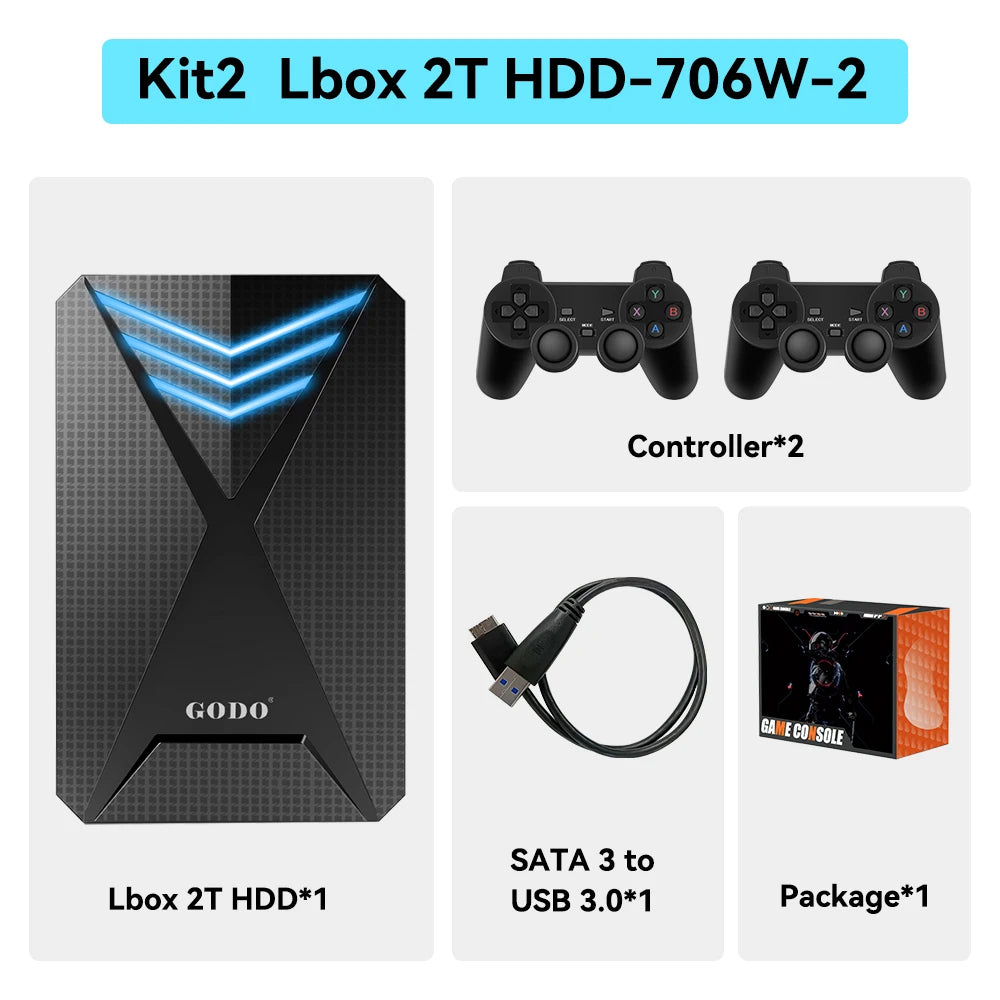 Launchbox 2T Game Hard Drive Disk for PS4/PS3/PS2/Wii/WiiU/GAMECUBE etc with 4200+ 3D/PC Games Portable Game Console For Laptop