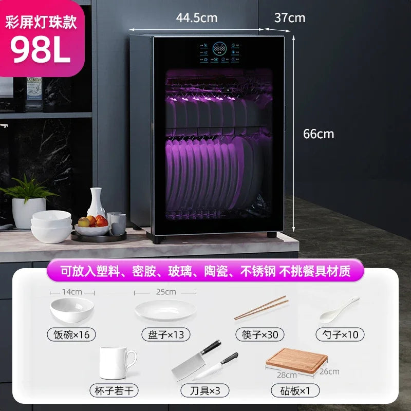 Disinfection cabinet Household small kitchen Stainless steel ultraviolet tableware High temperature drying disinfection cupboard