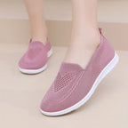 Comfortable casual women's shoes spring and summer breathable fabric uppers solid colors low-cut design soft and outdoor walking