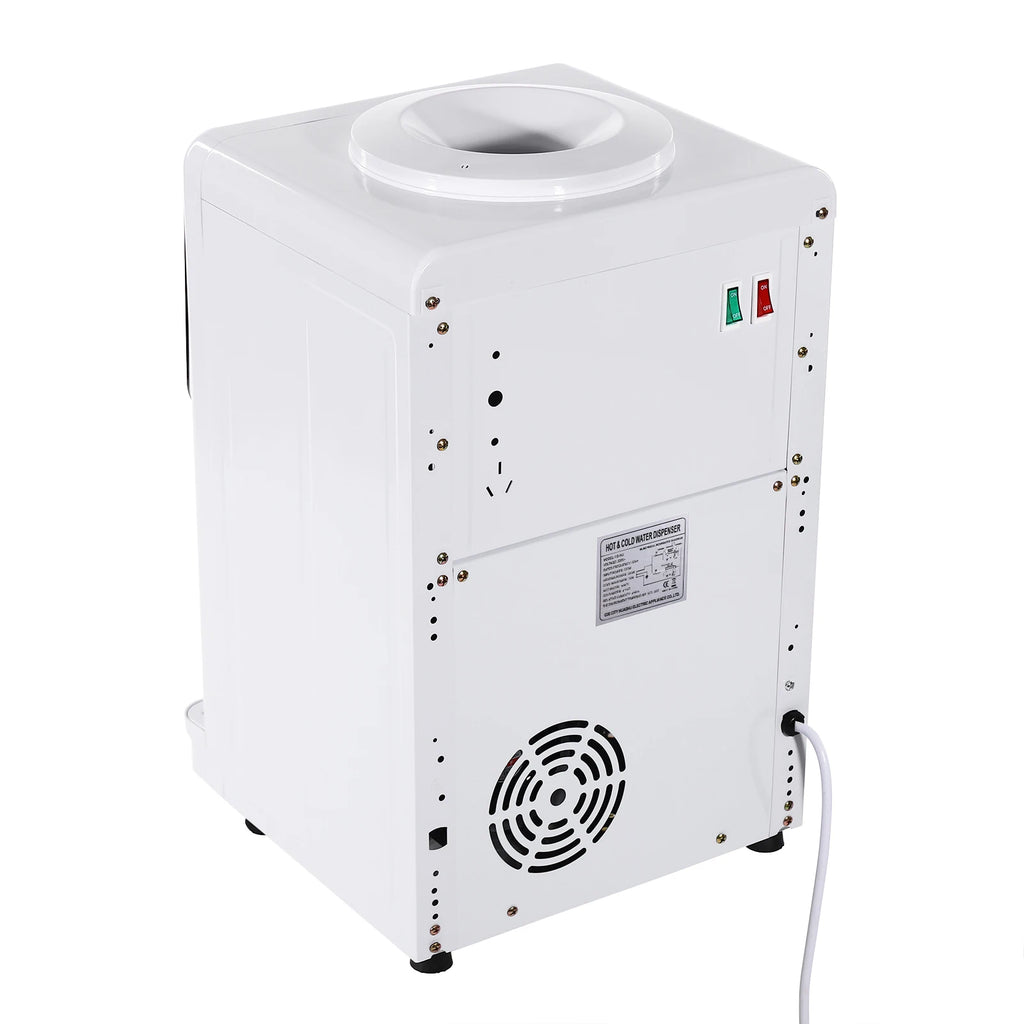 Modern White Electric Water Dispenser, 31* 30*48cm Water-cooled Dispenser, 500W Desktop Electric Cold And Hot Water Dispenser