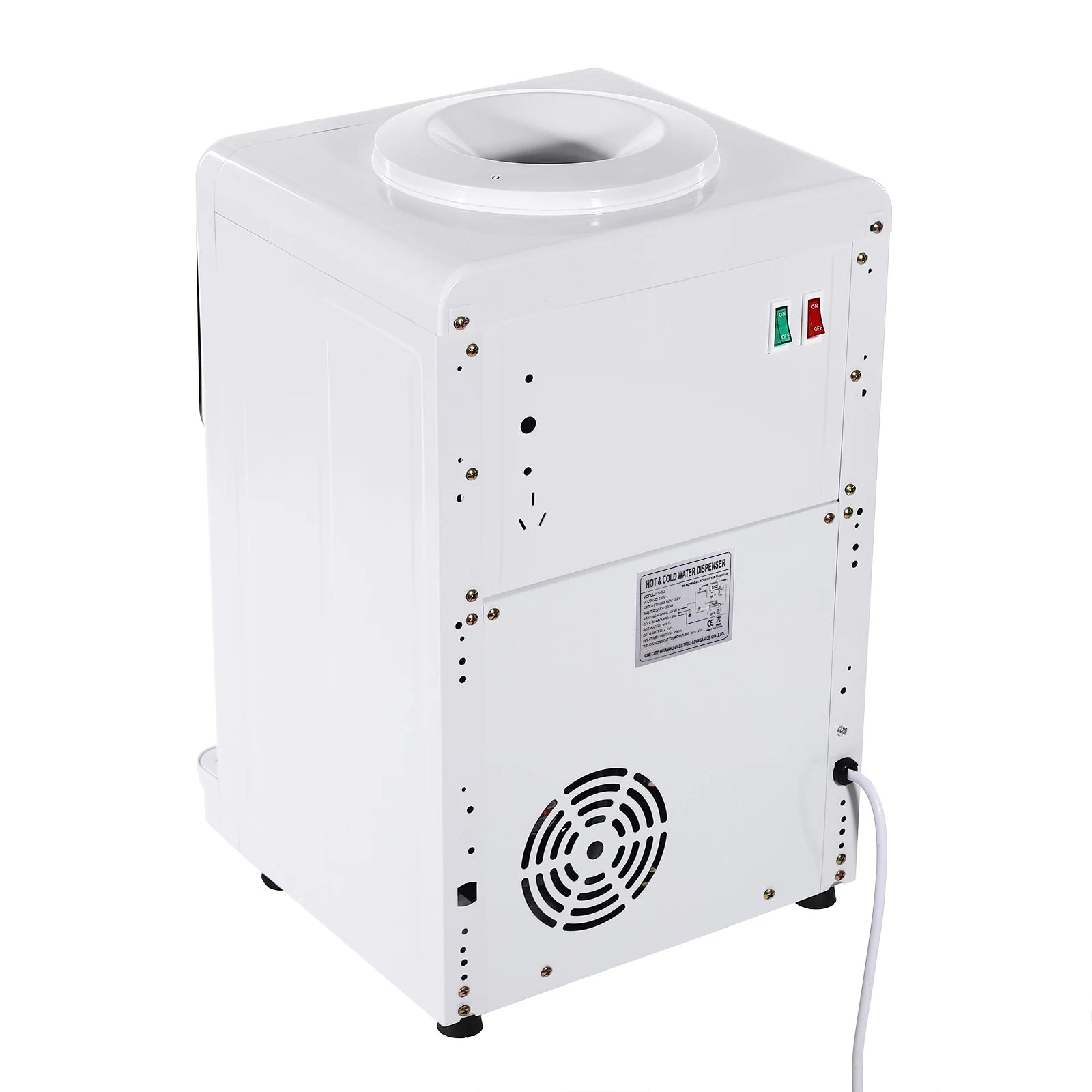 Modern White Electric Water Dispenser, 31* 30*48cm Water-cooled Dispenser, 500W Desktop Electric Cold And Hot Water Dispenser