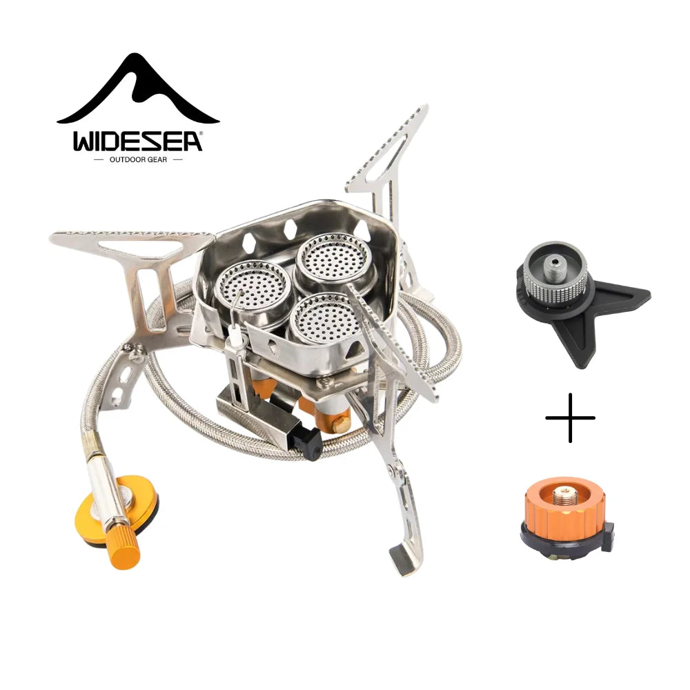 Widesea Camping Tourist Burner Big Power Gas Stove Cookware Portable Furnace Picnic Barbecue Tourism Supplies Outdoor Recreation Main image