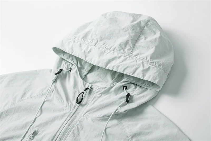 UPF 50+ Sun Protection Clothes Men Women Summer Quick-Drying Hooded Skin Jacket Anti-UV Lightweight Fishing Cycling Hiking Coats