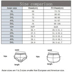 100% Cotton Men's Panties Plue Size Printed Briefs Underwear Loose Lingerie Moisture Absorbent Breathable Underpants