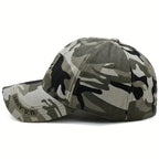 Outdoor Men's Camouflage Hat Trendy Embroidered Baseball Cap UV Protection Sun Hat Peaked Cap Military Cap For Fishing Hiking