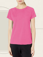 Women’s  Quick Dry Short Sleeve Resilience Gym Sports Moisture Wicking Round Neck T-Shirt Training Exercise Gym Sport Shirt