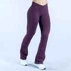 NCLAGEN Vision Flares Women's Gym Fashion Yoga Pants Front Cross High Waist Seamless Sports Leggings Fitness Wide-leg Trousers