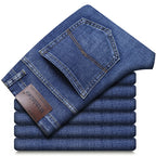 Wthinlee 8 Models Spring Autumn Business Jeans Men Casual Straight Stretch Fashion Classic Work Denim Trousers Brand Clothing