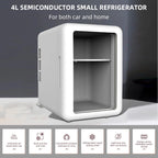 E-ACE 4L Car Refrigerator Mini Fridge Freezer Car & Home Use Portable Compressor Cooler Ice Box for Camping Summer Essential