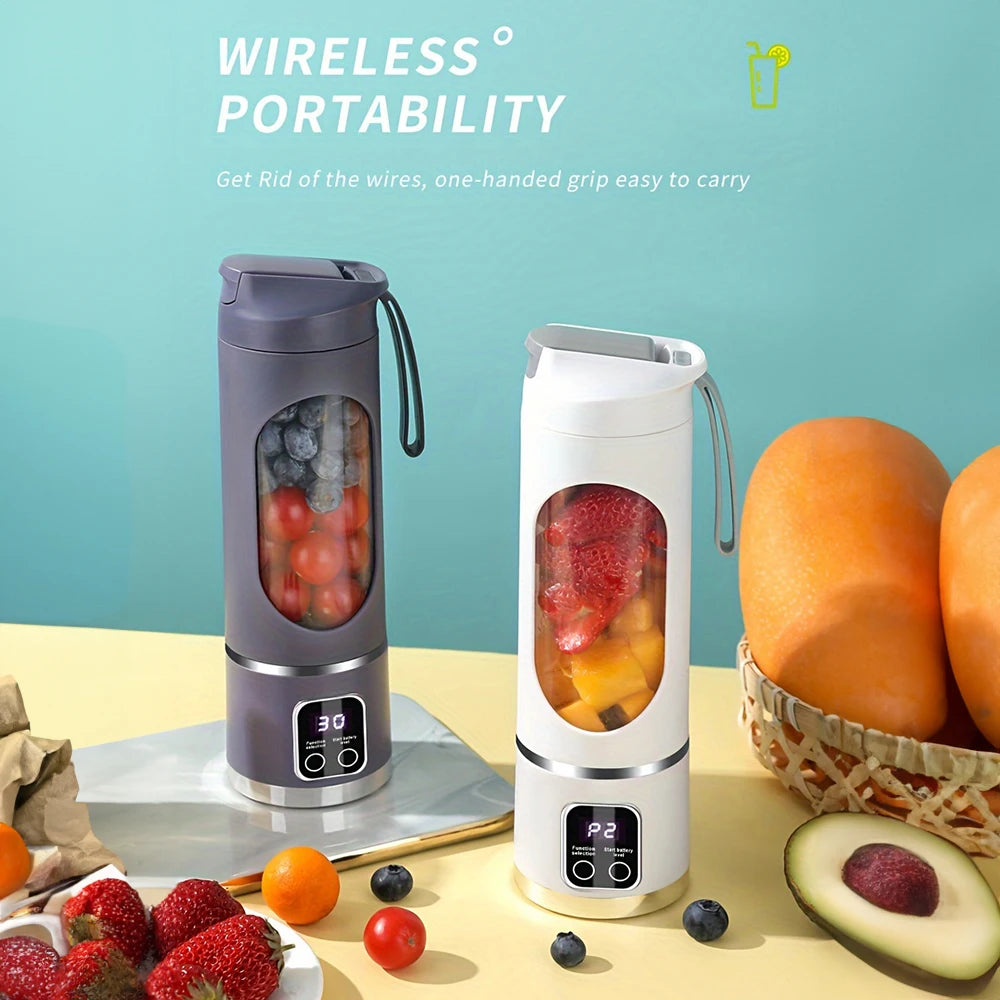 Portable Electric Juicer USB Charging Mini Wireless Juicer Bottle 450ml Cup Fruit Mixer Handheld Blender for Home Travel Office Main image